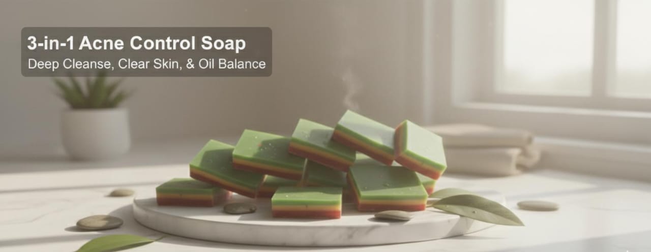 3 in 1 Acne Control Soap – Deep Cleanse, Pimple Care & Oil Balance