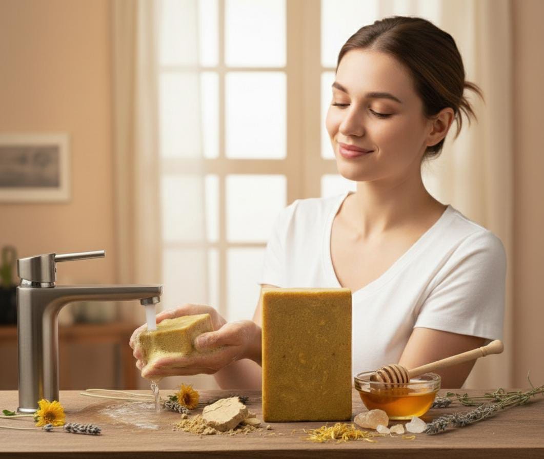 Herbal Whitening & Glow Body Soap – Mulathi & Honey Formula